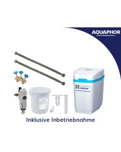 Kabinett-Enthärtungs- und Enteisenungsanlage MINI - SET inkl. Rückspülfilter u. Inbetriebnahme