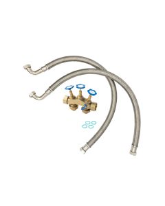 Montageblock 6/4" + Flexschläuche 1 " IG