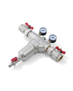 Schutzfilterset Nickel 1" inkl. Magnet und Einsätze 100 + 300 µm