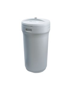 Solebehälter 100l rund weiß mit Schwimmerschalter + Soleschutzrohr